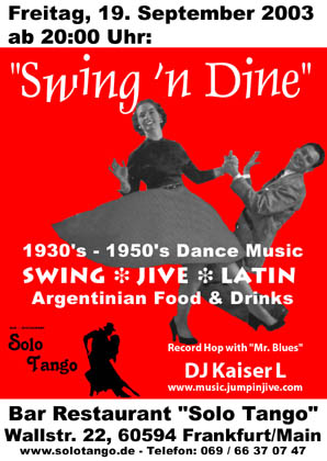 "Swing 'n Dine" Info